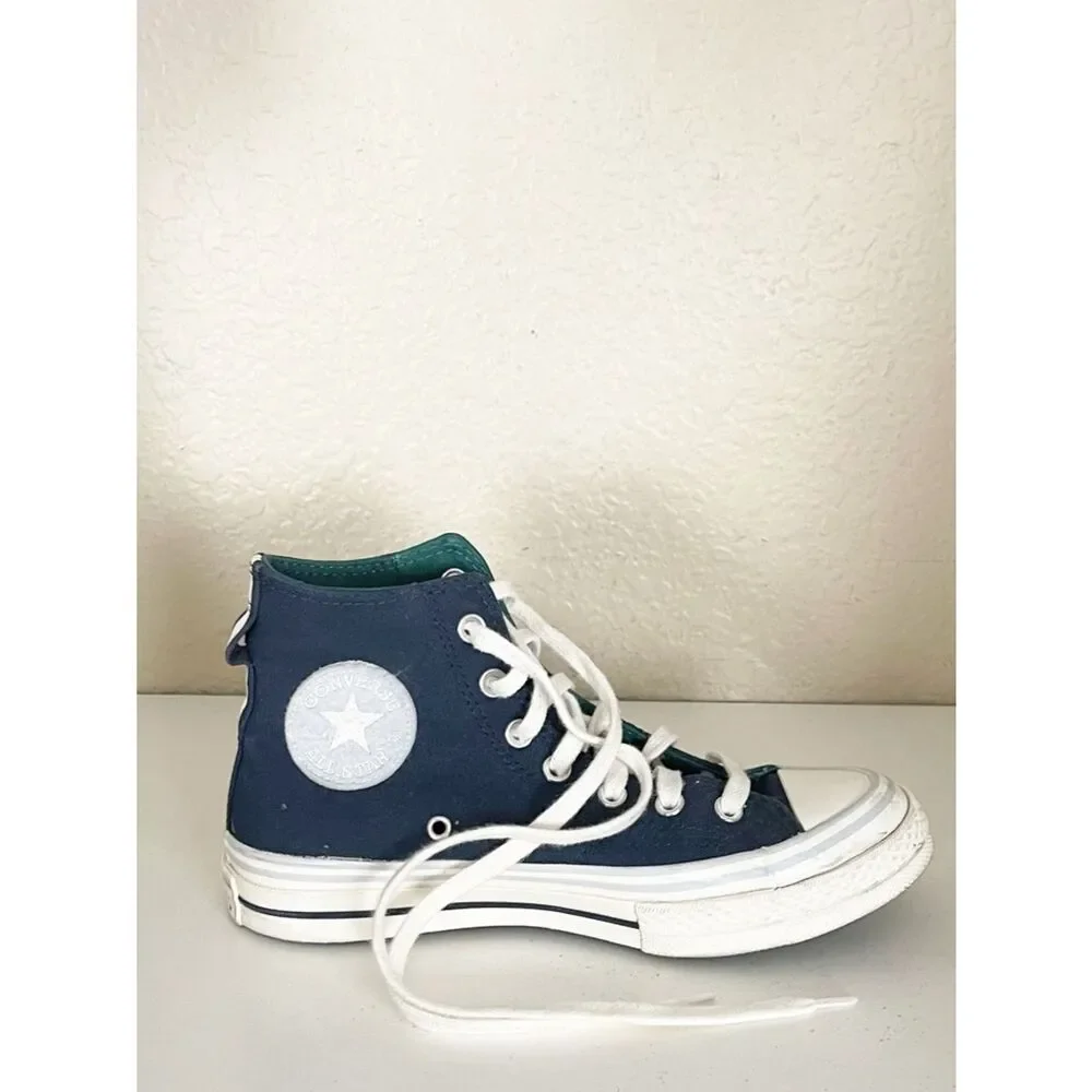 Converse Women's Chuck 70 High top 'Letterman - Obsidian' sneakers in Navy - Picture 14 of 16